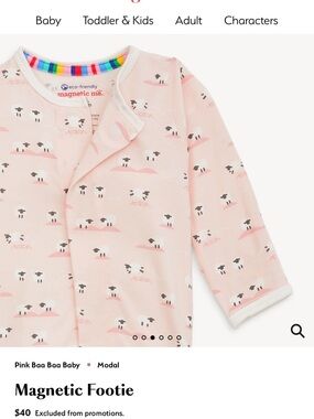 Magnificent Baby Pink Footed One-Piece with Sheep Print